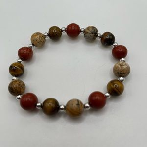 NWOT stunning faux Pearl Brown & silver Bracelet